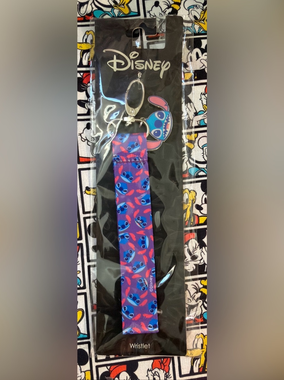Disney Neon Tuesday Stitch With Charm Wristlet,Clip,Keychain New In Package
